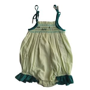 Well Dressed Wolf Green Birds on a Wire Romper